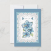 Cartons Réponse Hibiscus & dentelle TURQUOISE (Devant)
