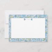 Cartons Réponse Hibiscus & dentelle TURQUOISE (Dos)