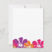 Cartons Réponse Hibiscus rose orange violet tropical (Dos)