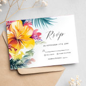 Cartons Réponse Hibiscus tropical Destination Florale Mariage