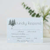 Cartons Réponse Hiver À feuillage persistant Pine Trees Mariage (Debout devant)