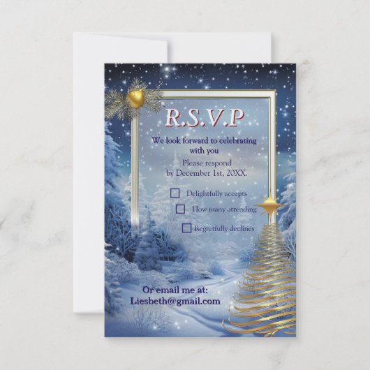 Cartons Réponse HIVER dans un monde de conte de fées (Devant)