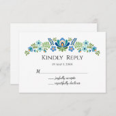 Cartons Réponse Hongrois Design Blue Birds (Devant / Derrière)