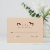 Cartons Réponse Horse Rail clôture Chêne Chevaux Mariage (Debout devant)