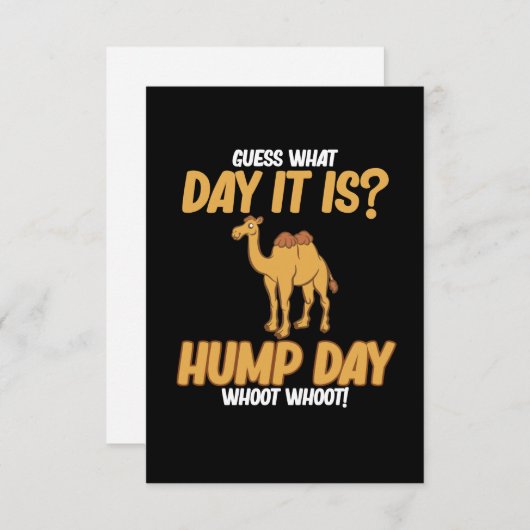 Cartons Réponse Hump Day Camel Animal Lover Camels Pet Owner Graph (Devant / Derrière)