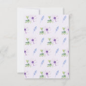 Cartons Réponse Hyacinthe d'anémone violet Printemps Mariage Répon (Dos)