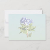 Cartons Réponse Hydrangea Bleue Élégante (Dos)
