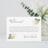 Cartons Réponse Hydrangea Blooms Botanique Mariage Bienvenue Invit (Debout devant)