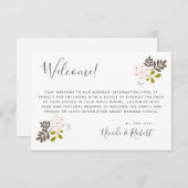 Cartons Réponse Hydrangea Blooms Botanique Mariage Bienvenue Invit (Devant / Derrière)