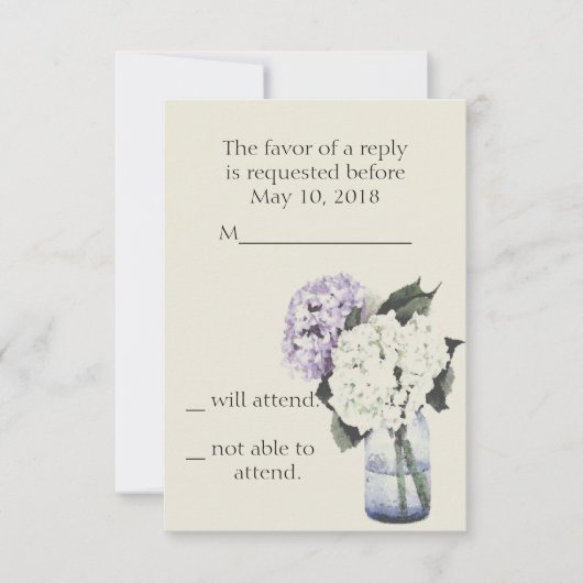 Cartons Réponse Hydrangea Dreams (Devant)