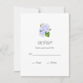 Cartons Réponse Hydrangée aquarelle (Devant)