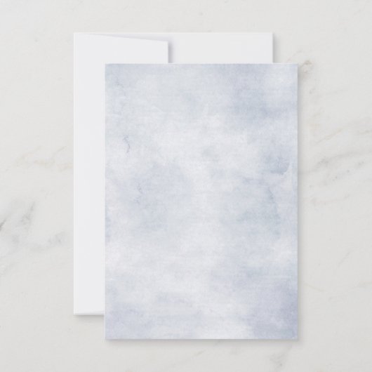 Cartons Réponse Hydrangées bleu pâle rose pastel mariage (Dos)