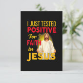 Cartons Réponse I Just Tested Positive For Faith In Jesus (Debout devant)