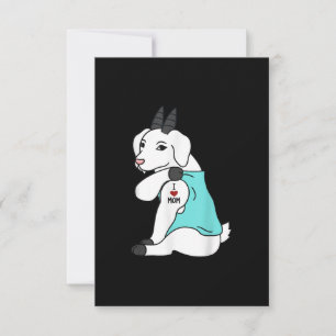 Cartons Réponse I Love Maman Tattoo Chèvre Drôle Mors Jour Animaux