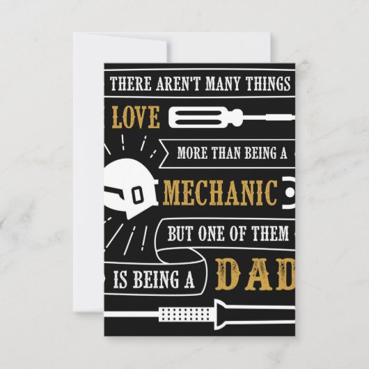 Cartons Réponse I love mechanic dad | Mechanic Canvas (Devant)