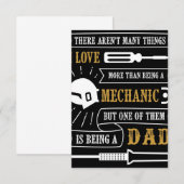Cartons Réponse I love mechanic dad | Mechanic Canvas (Devant / Derrière)