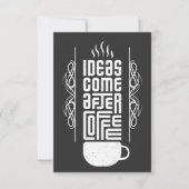 Cartons Réponse Idées Après Café, Typographie branchée, No 2/2 (Devant)