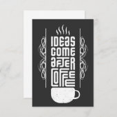 Cartons Réponse Idées Après Café, Typographie branchée, No 2/2 (Devant / Derrière)