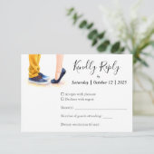 Cartons Réponse Illustration décontracté Mariage moderne de script (Debout devant)