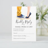 Cartons Réponse Illustration décontracté Mariage moderne de script (Debout devant)