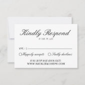 Cartons Réponse Illustration manuscrite unique Mariage moderne (Devant)