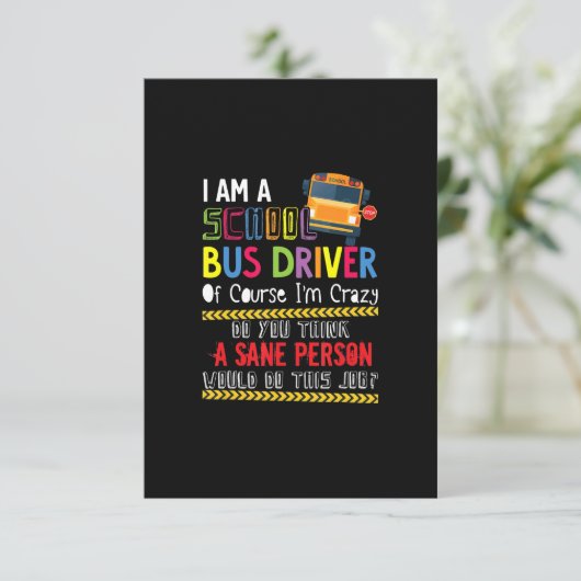 Cartons Réponse im a scolaire bus chauffeur amusant bus scolaire c (Debout devant)