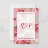 Cartons Réponse Impression florale de rose rouge pour sauver la da (Devant)