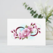 Cartons Réponse Infinité avec les fleurs Sakura (Debout devant)