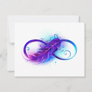 Cartons Réponse Infinity with purple feather
