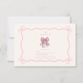 Cartons Réponse Infirmière Coquette Pink Bow Élégante graduation (Devant)