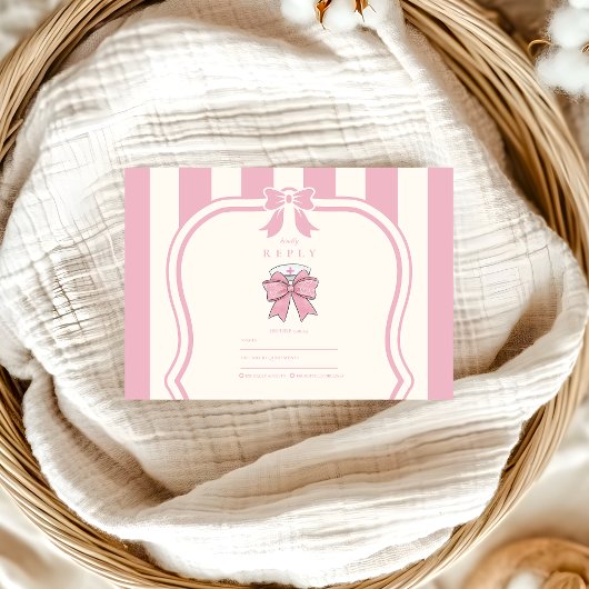 Cartons Réponse Infirmière Fancy Coquette Pink Bow Graduation
