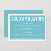 Cartons Réponse INFO INFO moderne turquoise aqua bleu (Devant / Derrière)