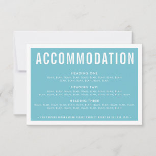 Cartons Réponse INFO INFO moderne turquoise aqua bleu