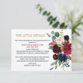 Cartons Réponse Informations sur l'enclosure personnalisée Merlot  (Debout devant)