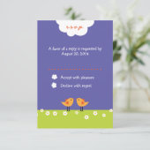 Cartons Réponse Inséparables de caricatures mignons (nuit) Mariage (Debout devant)