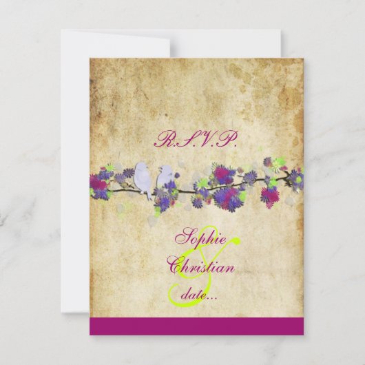 Cartons Réponse INSÉPARABLES, GRAND RSVP/do-it-yourself couleur (Devant)