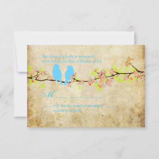 Cartons Réponse INSÉPARABLES, RSVP/do-it-yourself couleur (Dos)