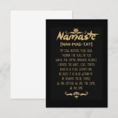 Cartons Réponse Inspirer le bouddhisme Namaste Définition (Devant / Derrière)