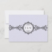 Cartons Réponse Intervention du Mariage Lilac de la bande Art Déco (Dos)