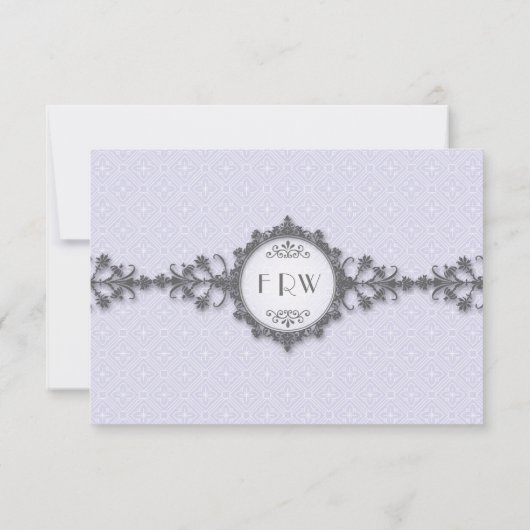 Cartons Réponse Intervention du Mariage Lilac de la bande Art Déco (Dos)