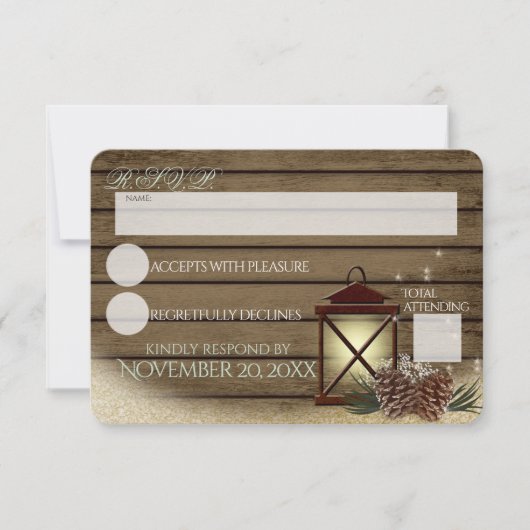 Cartons Réponse Intervention rustique de la grange d'hiver Bois et (Devant)