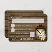 Cartons Réponse Intervention rustique en bois de grange et en lant (Devant / Derrière)