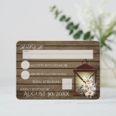 Cartons Réponse Intervention rustique en bois de grange et en lant (Debout devant)