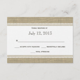 Cartons Réponse Intervention sur les coeurs et les burlaps