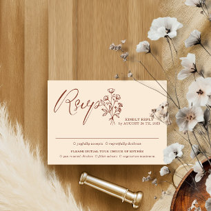 Cartons Réponse Ivoire Beige Terracotta Bohème Minimaliste Botaniq