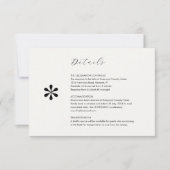 Cartons Réponse Ivoire | Détails du Mariage de code QR chic (Devant)