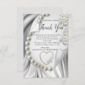 Cartons Réponse Ivoire, Vert, Bleu, Or Soie et PerlesCarte de Merc (Devant / Derrière)