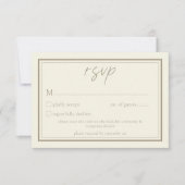 Cartons Réponse Ivory Cream Minimalist Frame Wedding QR Code (Devant)