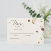 Cartons Réponse Ivory Fall Fleur sauvage Calligraphie Automne Mari (Debout devant)