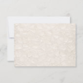 Cartons Réponse Ivory Floral Mariage de calligraphie romantique (Dos)